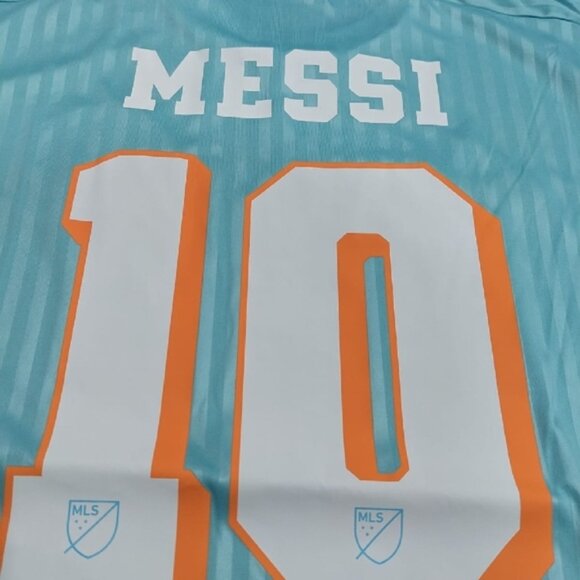Inter Miami Messi #10 Aqua Adult Adidas Jersey - Picture 6 of 10